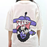 PEANUT STAIN - ノット スリーピング ハート オブ ア ライオン アイボリー オーバーサイズド Tシャツ