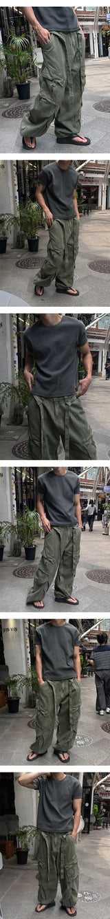 [Unisex] デザートベルトウォッシングカーゴパンツ(3color)