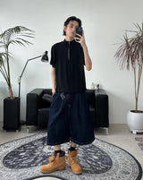 メドローカットハーフジップ半袖Tシャツ