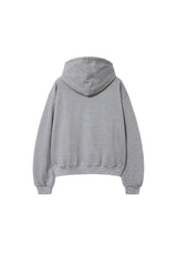 eyelet hood zip up (grey)