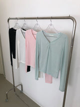テンセル Vネック Tシャツ