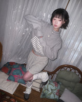 (2color) Fuzzy Stripe Shorts Pants