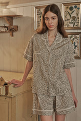 ULLALA PAJAMA Cottage Short-sleeved Woman's Pair Cream[24156WPSSN]