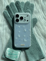 ウィンタースノーマンスノーフレークマットiPhoneケース