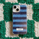 ALPACA STRIPE HARD JELL CASE_ BLUE