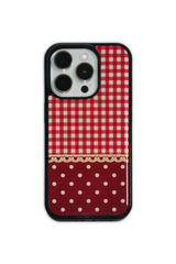 【TPUケース】 Vintage Patch Case_Deep Red