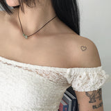 Seopo lace punching puff see-through off-shoulder mini dress
