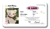 white cat carol keyring