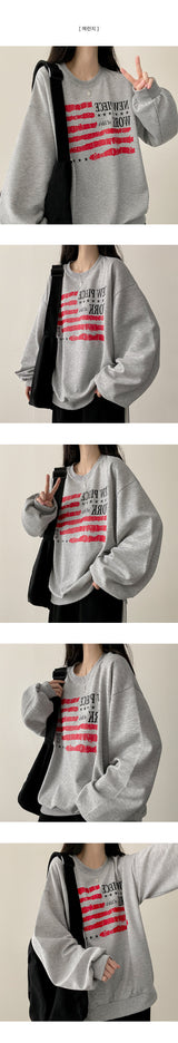 Piece ボクシー フィット スウェットシャツ