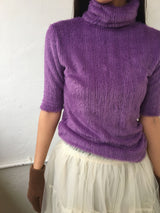 Winkle Three Quarter Sleeve Turtleneck T-shirt (2 Colors)