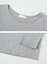 Basic Cotton Three Quarter Sleeve T-shirt (5color)