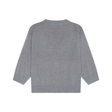 DVRK PRIVÉ HEART LOGO KNITTED CARDIGAN - GREY