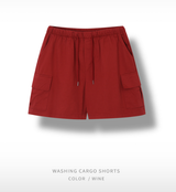 Liu Washing Cargo Banding Shorts