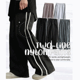 Largan banding two-line nylon pants