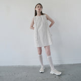 Cream Ruffle Mini Dress