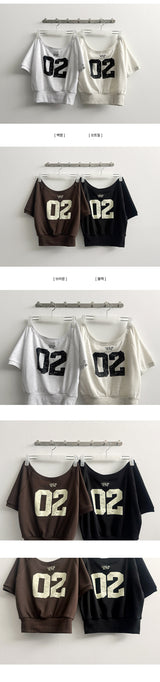 Bner No. ショルダーアンバランス半袖Tシャツ