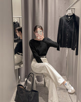 Wide cotton pants