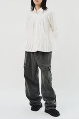 (W) Blues Pleats Shirt (3color)
