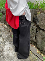 26SS★ [BAONHAUS] クリーティンスタッドコットンワイドパンツ