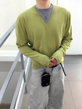 No.1627 C layered V KNIT (4color)
