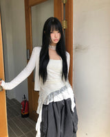 ノヴェラ レース フリル スリーブレストップ