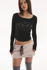 Cookie fleece skirt - pink