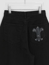 Manne Studded Patch Cotton Wide Pants
