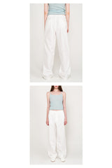 WIDE COTTON PANTS (WHITE)