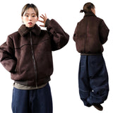 peanut wool suede jacket