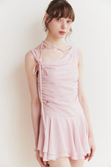 リリーフリルドレス pink
