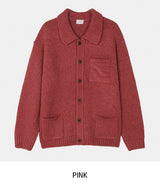Wood Ribbed Pocket Knit Cardigan