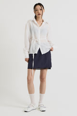 Sheer String Blouse, White