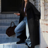 [BELLIDE MADE] Log, Handmade High-Neck Long Coat