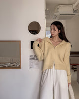 Wool Kara Knit Zip-up