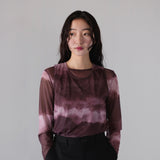 sheer marble layered tops