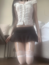 Sindy lace button blouse