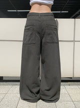 Demon Pintuck Cotton Long Wide Pants