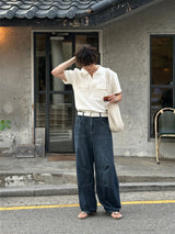 LMN 3D Collar Two-Pocket Henley Short-Sleeve Knit (4 colors)