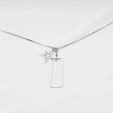 Steel Square Necklace