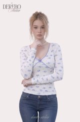 ルディバックレースロングスリーブTシャツ