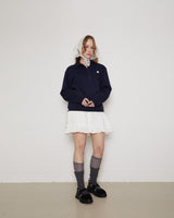 Frill 8 button pk shirt / navy