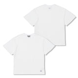 セミオーバーサイズ無地Tシャツ ホワイト/ブラック
