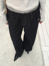 Banding layered non-fade denim