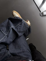 No.1126 back embro wide denim PT