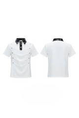 Sequin Buckle Polo Shirt