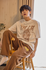 QT8 x USA TAKUMA ザ キャットT (アイボリー)