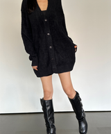 5-BUTTON ANGORA OVERSIZED LOOSE CARDIGAN 🖤 UNIQUE WINTER TOP ZIP-UP
