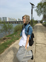 シアー プラッド チェック スカーフ (3color)