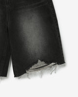 bermuda half denim pants [ BLACK ]