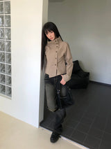 デュレン ハイネック シャツ ジャケット
